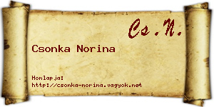 Csonka Norina névjegykártya